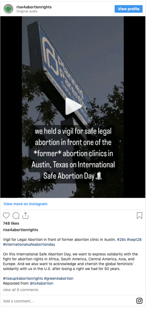 Austin, TX abortion protests